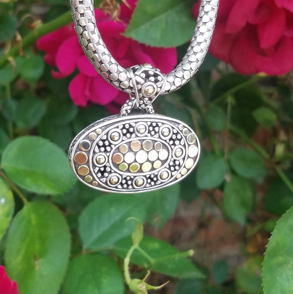 John hardy gold dot pendant and gold dot chain, - Picture 4 of 7